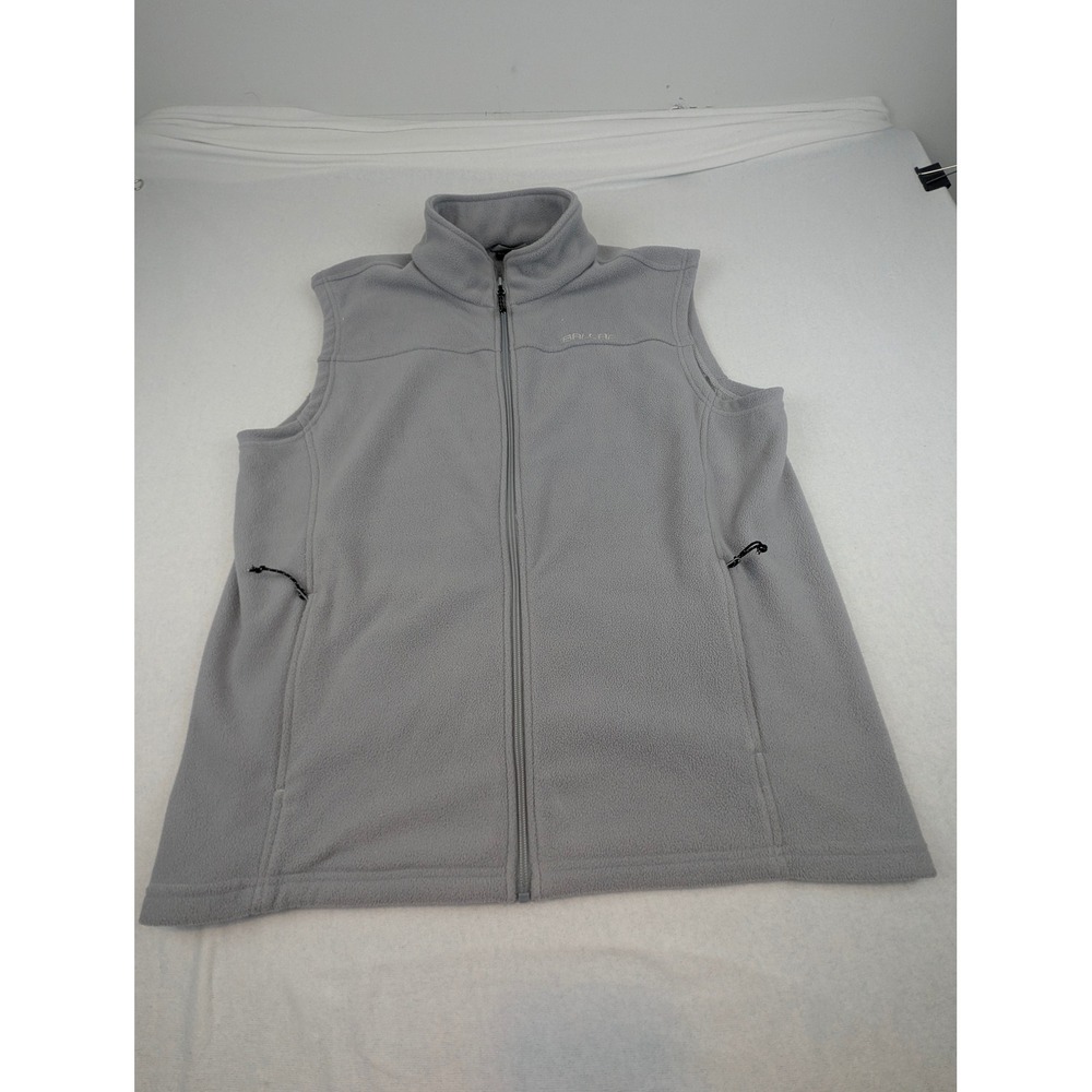 Baleaf Mens Full Zip Fleece Vest Gray Sleeveless Jacket XL A7 1505